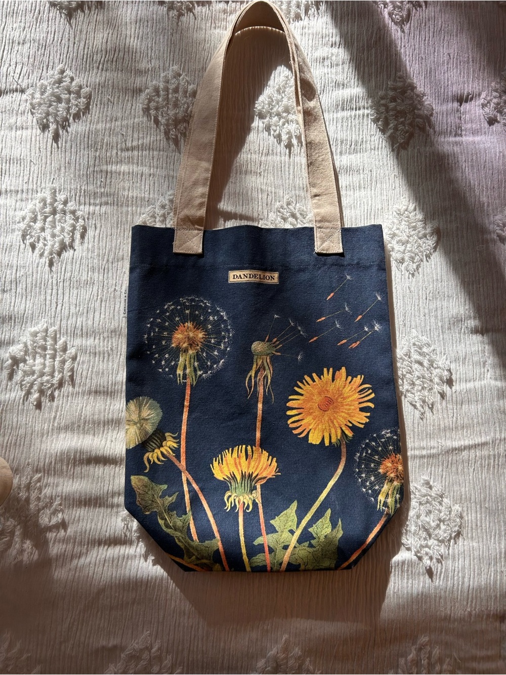 Cavallini & Co. Dandelion Cotton Canvas Tote Bag